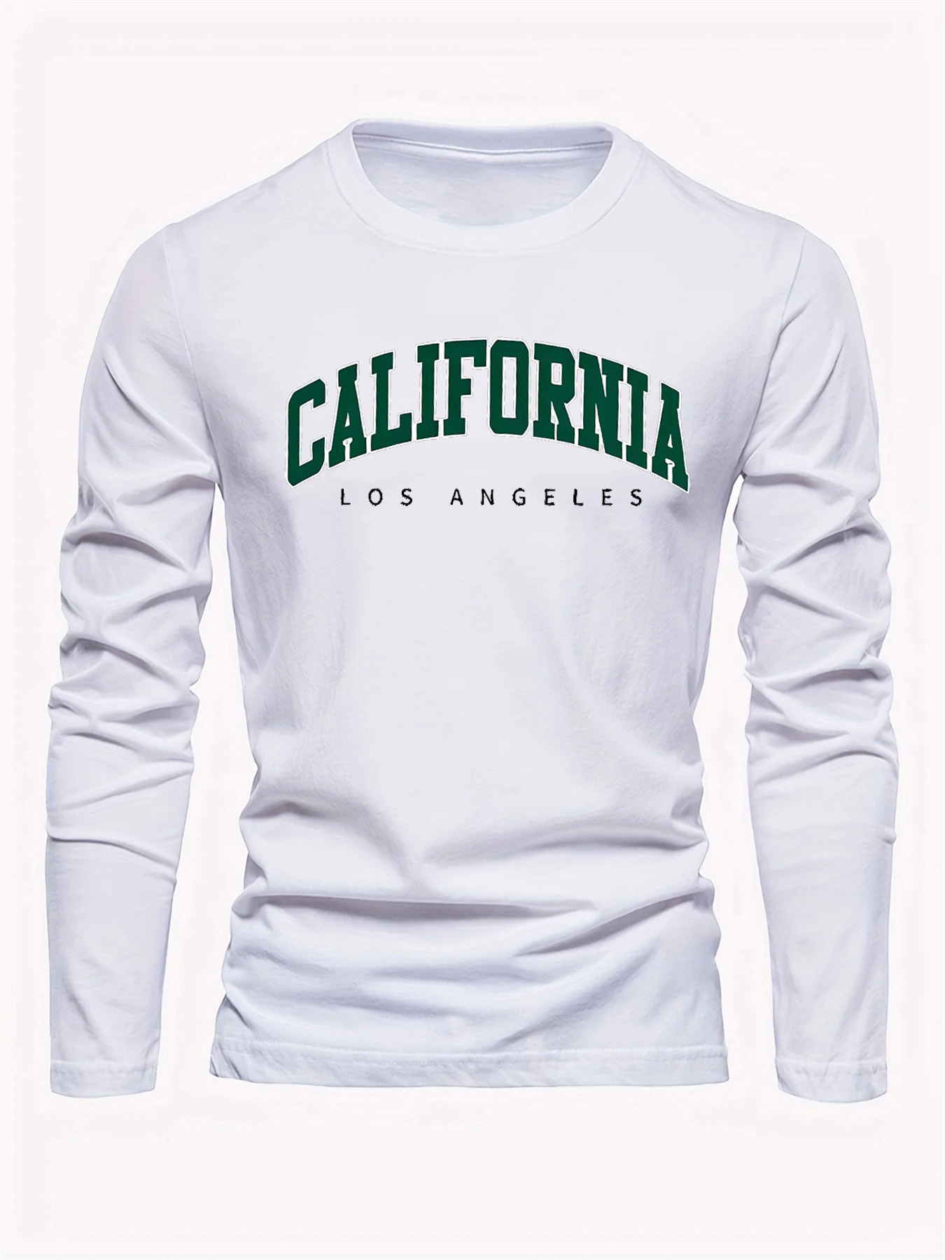Men'S Fashion T Shirts - 100% reine Baumwolle, Herren-Langarm-T-Shirt mit Rundhalsausschnitt,