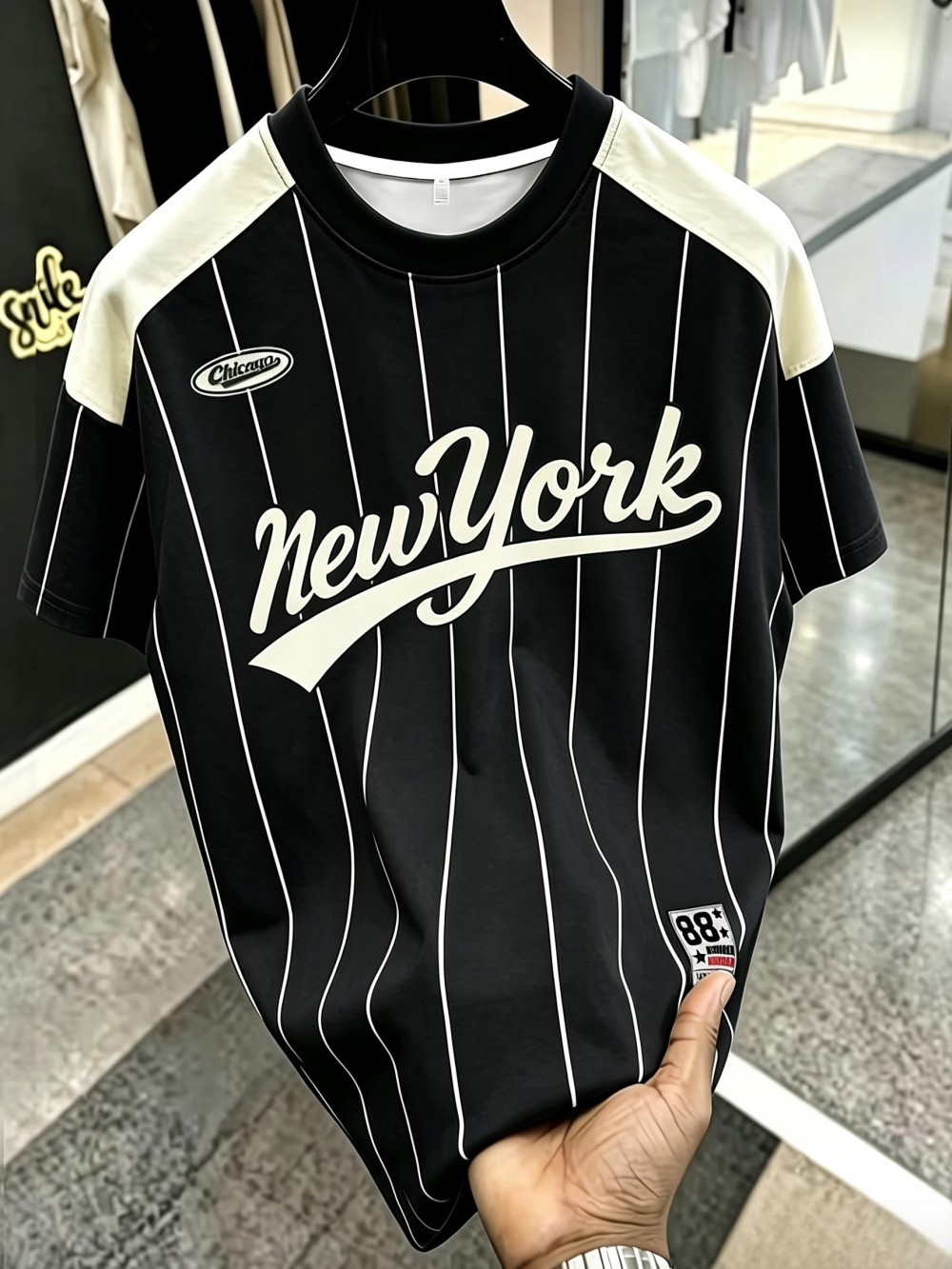 Men'S Fashion New York - Modisches, neues Herren-Sommer-Trainings-T-Shirt mit New York-Buchstabendruck,
