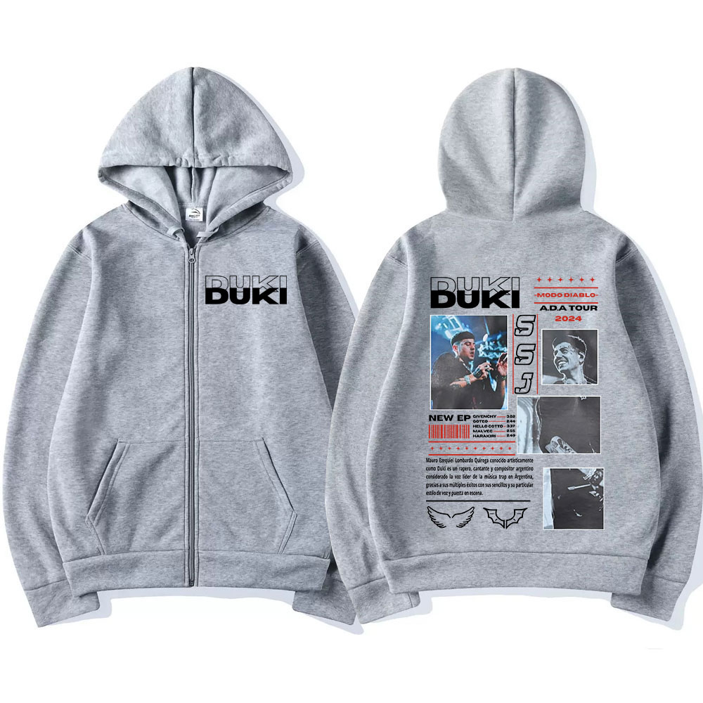 Rapper Duki ADA Tour 2024 Zip- – Mens Fashion Zip Up Hoodies Bewertung und Preis