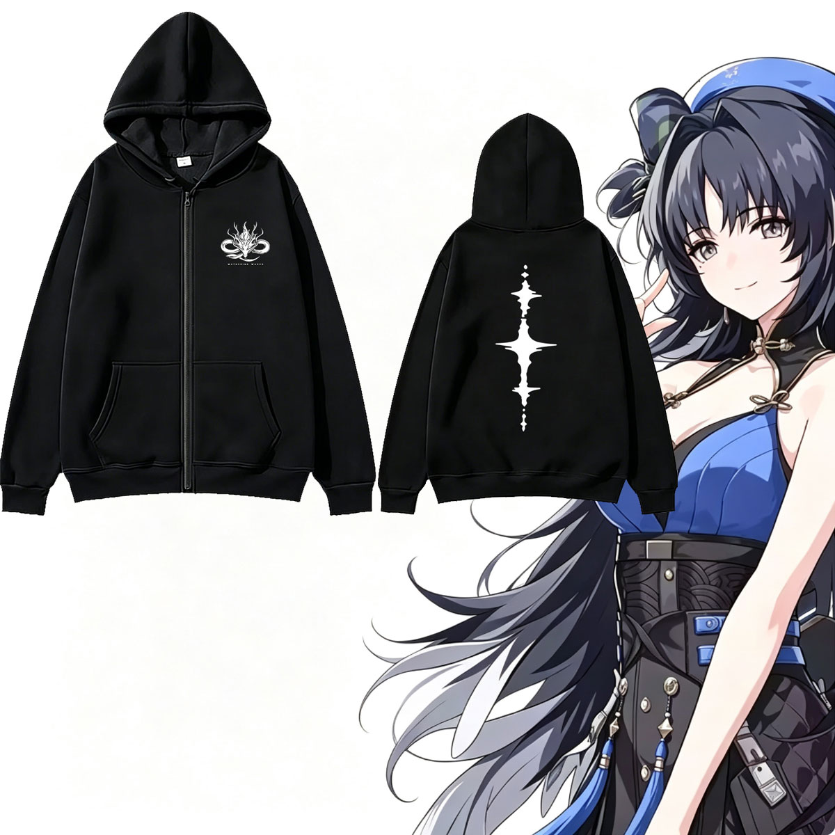 Game Wuthering Waves, gleicher – Mens Fashion Zip Up Hoodies Bewertung und Preis