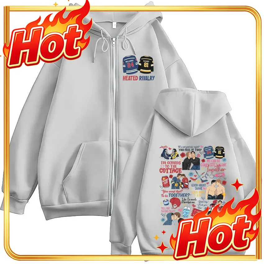 Heated Rivalry Print Zipper Ho – Mens Fashion Zip Up Hoodies Bewertung und Preis